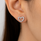 Sparkling Heart – High Finish Silver Stud Earrings