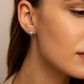 Silver Animal Stud Earrings with Pink Dot Eyes