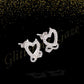 Elegant Heart-Shaped Stud Earrings with Crystal Shine