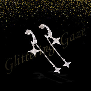 Dazzling Silver Fan Studs – Everyday Elegance