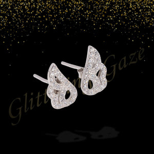 Elegant Wings – High Finish Silver Butterfly Earrings