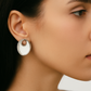 High-Finish Silver Stud Earrings – Butterfly Push