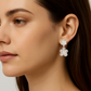 Elegant Silver Fan Stud Earrings – Plus Back