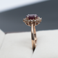 Solid Gold Ruby & Moissanite Engagement Ring