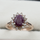 Solid Gold Ruby & Moissanite Engagement Ring