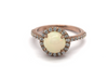Sterling Silver Pave Diamond Ring