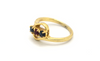Solid Gold Natural Blue Sapphire & Emerald Statement Ring