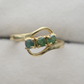 Solid Gold Natural Emerald Statement Ring