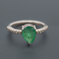 Sterling Silver Emerald Ring