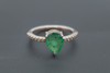 Sterling Silver Emerald Ring