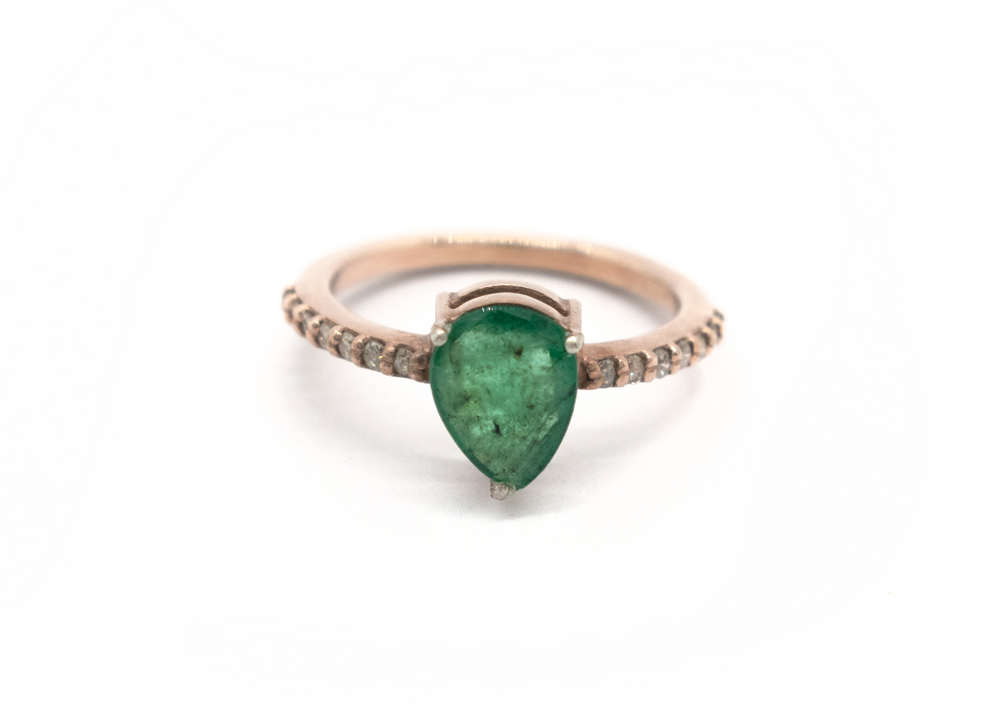 Sterling Silver Emerald Ring