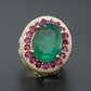 Sterling Silver Lab Grown Emerald