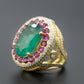Sterling Silver Lab Grown Emerald