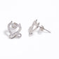 Elegant Heart-Shaped Stud Earrings with Crystal Shine