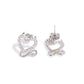 Elegant Heart-Shaped Stud Earrings with Crystal Shine