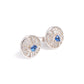 Classic Short Drop Earrings with Blue Gemstone
