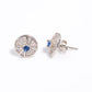Classic Short Drop Earrings with Blue Gemstone