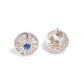 Classic Short Drop Earrings with Blue Gemstone