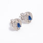 Classic Short Stud Earrings with Crystal Shine