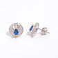 Classic Short Stud Earrings with Crystal Shine
