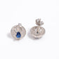 Classic Short Stud Earrings with Crystal Shine