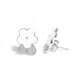 Floral Stud Earrings with Crystal Accents
