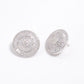 Classic Round Stud Earrings with Crystal Shine