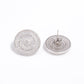 Classic Round Stud Earrings with Crystal Shine