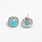 Blue Crystal Centerpiece Earrings for Women