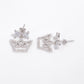 Elegant Crown Drop Earrings with Sparkling Crystals