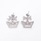 Elegant Crown Drop Earrings with Sparkling Crystals