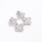 Elegant Silver Fan Stud Earrings – Plus Back