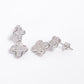 Elegant Silver Fan Stud Earrings – Plus Back