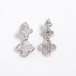 Elegant Silver Fan Stud Earrings – Plus Back