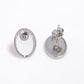 High-Finish Silver Stud Earrings – Butterfly Push