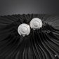Classic Round Stud Earrings with Crystal Shine