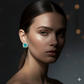 Blue Crystal Centerpiece Earrings for Women