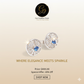 Classic Short Drop Earrings with Blue Gemstone