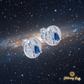Classic Short Stud Earrings with Crystal Shine
