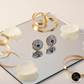 Classic Short Drop Earrings with Blue Gemstone