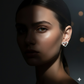 Sparkling Heart – High Finish Silver Stud Earrings