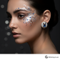 Classic Short Stud Earrings with Crystal Shine
