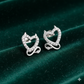 Elegant Heart-Shaped Stud Earrings with Crystal Shine