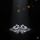 Bold Elegance – Silver & Black Stone Hoop Earrings