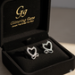 Elegant Heart-Shaped Stud Earrings with Crystal Shine