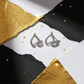 Half-Cut Hoop Earrings with Crystal Detailing