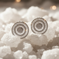 Classic Round Stud Earrings with Crystal Shine