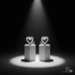 Elegant Heart-Shaped Stud Earrings with Crystal Shine