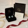 Blue Crystal Centerpiece Earrings for Women