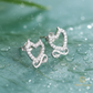 Elegant Heart-Shaped Stud Earrings with Crystal Shine